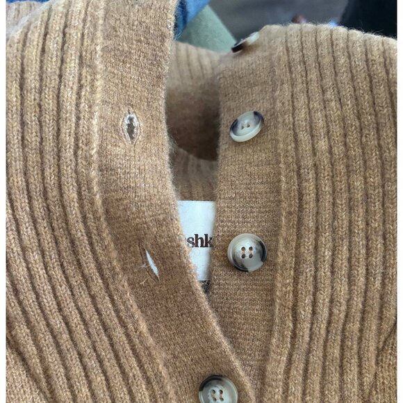 Nanushka- Zuma Fluffy Knit Sweater- Camel - Picture 2 of 4